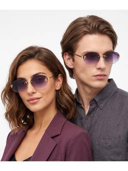 HASHTAG EYEWEAR - Women Oval Purple Sunglass-RL-19072A2-PPL (38)