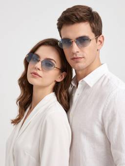 HASHTAG EYEWEAR - Women Oval Gradient Blue Sunglass-RL-19072A2-BLU (38)