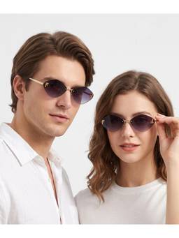HASHTAG EYEWEAR - Women Diamond Purple Sunglass-RL-190792-GRY (54)