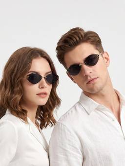 HASHTAG EYEWEAR - Women Diamond Black Sunglass-RL-190792-BLK (54)