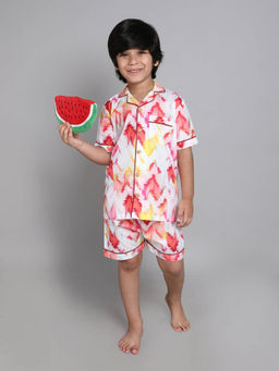 Little Clothings - Unisex-Printed Shirt Collar Neck with Matching Short-Multi (Set of 2)