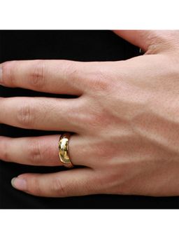 Yellow Chimes - Men Gold-toned Stainless Steel Ring