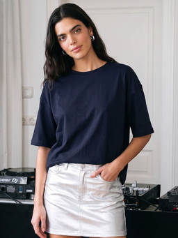 Bewakoof - Women's Blue Oversized T-shirt