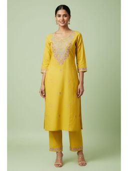 Autumnlane - Ira Sand Embroidered Kurta with Pant