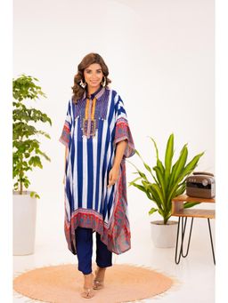 Autumnlane - Maurya Azure Premium Muslin Kaftan Kurta with Pant