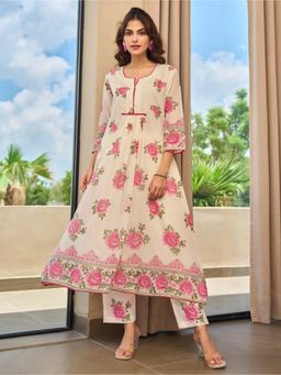 Autumnlane - Tiara Rose Cotton Anarkali Kurta with Pant