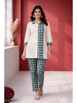 Autumnlane - Green Vibha Peacock Printed Co-Ord Set