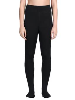 NEXT2SKIN - Women's Warm Super Soft Fur Tights Thermal Pantyhose Black Stockings (M-XL )