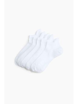 H&M - Men White 5-Pack Sports Socks With Drymovea