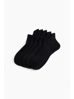 H&M - Men Black 5-Pack Sports Socks With Drymovea