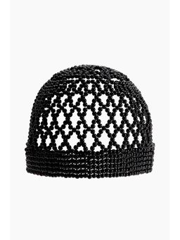 H&M - Women Black Beaded Hat