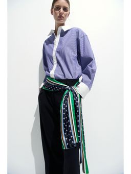 H&M - Women Blue Printed Scarf