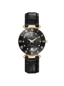 Jacques Du Manior - Coupole Fashion Swiss Made Analogue Black Round Dial Womens Watch- Rc.87