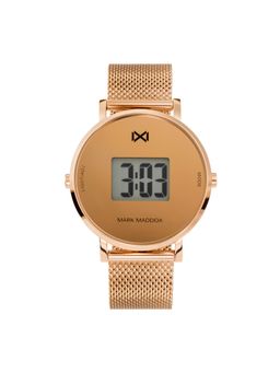 Mark Maddox - Stainless Steel Digital Watch Ip Rose Bracelet Wo MM0118-90 (M)