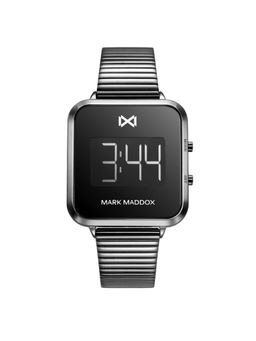 Mark Maddox - Digital Stainless Steel Watch Ip Gun Bracelet Wom MM0119-10 (M)