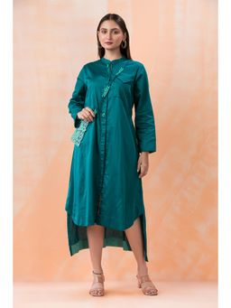 Autumnlane - Niharika Teal Cotton Dress