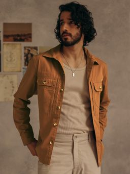 Andamen - Men Pocket Detail Cotton Regular Fit Overshirt