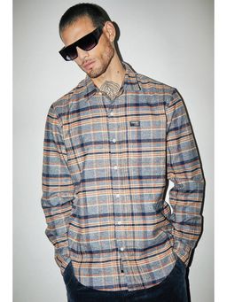 Bonkers Corner - Men Grey Orange Regular Fit Shirt