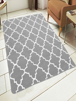Saral Home - Grey Microfiber Carpet-120x180 cm