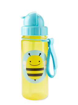 Skip Hop - Zoo Straw Bottle - BPA-Free Bottle With An Easy Grab Strap 13 Oz- Bee