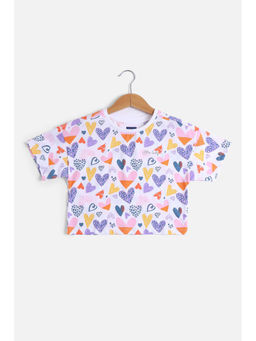 Allen Solly - Girls Lilac Print Casual T-Shirt
