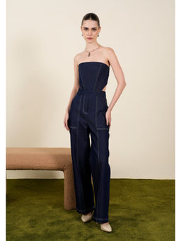 The Dapper Lady - Indigo Denim Jumpsuit