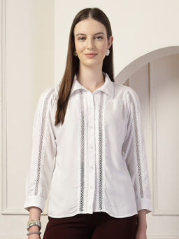 Style Quotient - Women White Relaxed Shirt