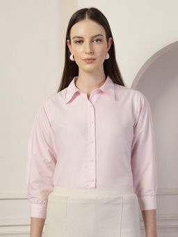 Style Quotient - Women Pink Formal Shirt