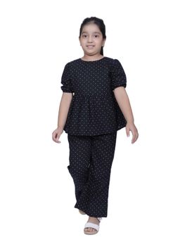 Cloth Bites - Black Printed Top and Pant (Set of 2)