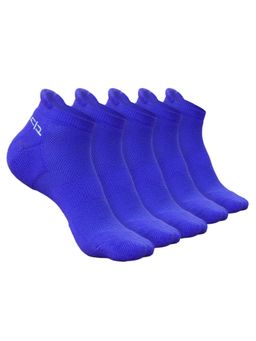 Heelium - Bamboo Ankle Socks-FreeSize UK7-11,5 Pairs,RBlue,Anti dour,Anti Blister (Pack of 5)