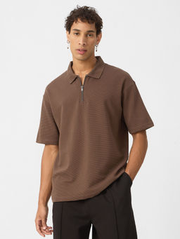 The Souled Store - Originals Solids Oak Brown Men Oversized Polo