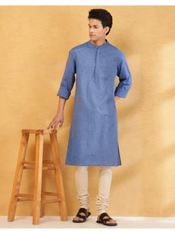 Fabindia - Blue Cotton Long Kurta