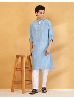 Fabindia - Blue Cotton Long Kurta