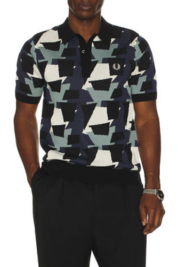 Fred Perry - Fragment Jacquard Knit Polo T-Shirt
