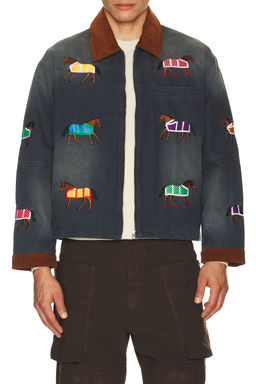 Found - Lariat Horse Embroidered Work Jacket