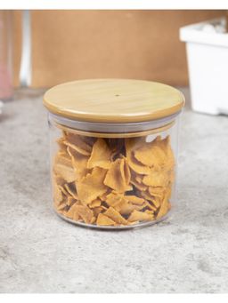 Voncasa - Jar with Airtight Lid Brown Plastic 500 ml