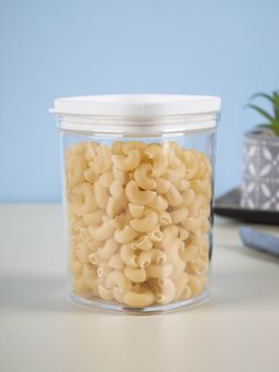 Voncasa - Transparent White Kitchen Cabinet Medium Airtight Plastic Containers