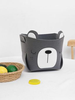 Voncasa - Grey Canvas Basket Organizer with Handle