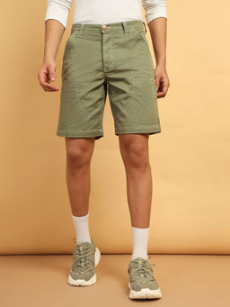 Wrangler - Mens Solid Green Shorts