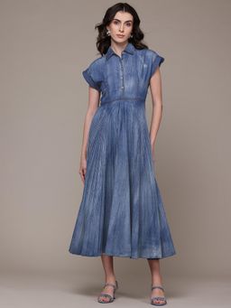 Label Ritu Kumar - Blue Jolene Denim Long Dress