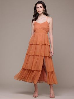 Label Ritu Kumar - Rust Nylah Long Dress
