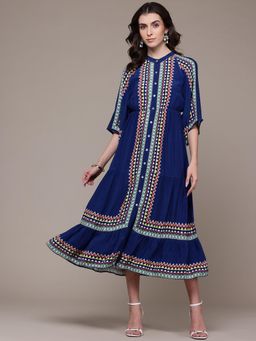 Label Ritu Kumar - Navy Syrina Long Dress