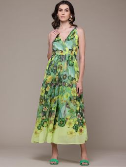 Label Ritu Kumar - Green Agua Maxi Dress