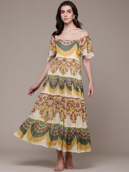 Label Ritu Kumar - Green Kiara Long Dress