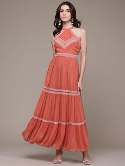 Label Ritu Kumar - Rust Prudence Long Dress