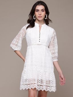 Label Ritu Kumar - White Perrie Short Dress