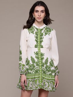 Label Ritu Kumar - Green Venezia Short Dress