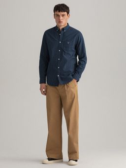 GANT - Men Navy Blue Printed Regular Shirt
