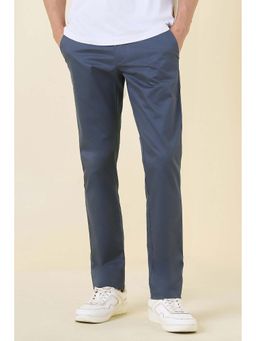 Allen Solly - Blue Solid Casual Trousers