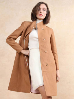 RAREISM - Monch Primary Beige Boxy Midi Over Coat